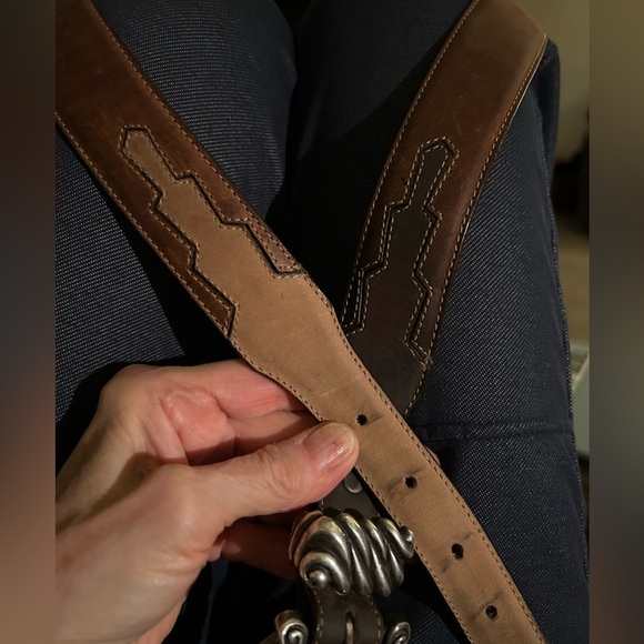 Kokopelli Designs by VM Vintage Double Horse head Sterling Silver Buckle Set - Picture 7 of 13